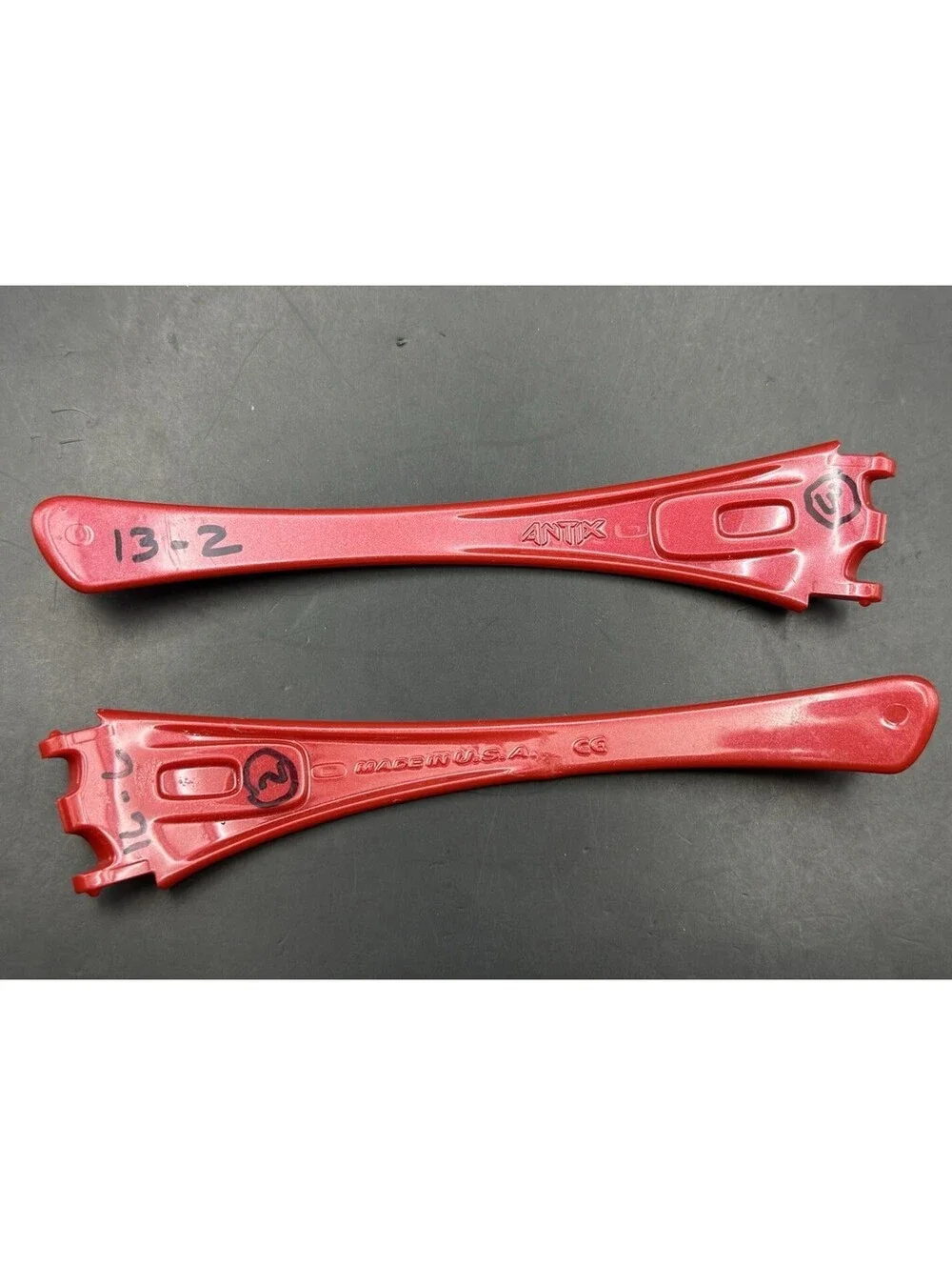 Oakley Antix OEM Bright Metallic Red Replacement Arms (No Icons)